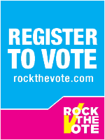 Register to Vote: Rock the Vote, powered by Credo Mobile